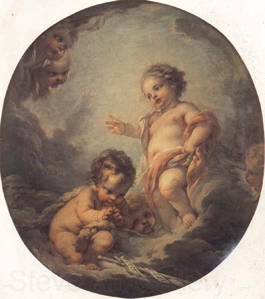 Francois Boucher The Baby Jesus and the Infant St.John France oil painting art